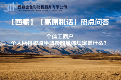 個(gè)體工商戶個(gè)人所得稅減半政策的具體規(guī)定是什么？